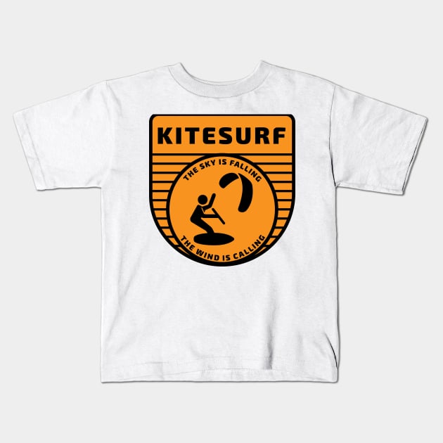 KiteSurf Kids T-Shirt by pvbacelar